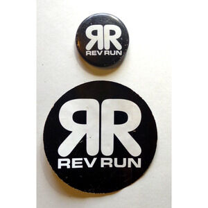 Rev Run RR 1.25" Pin Badge Vintage Button Pinback 2005 Sticker DMC Rap Hip-Hop